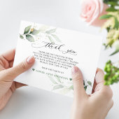 Luchtige groene eucalyptus viering van het leven bedankkaart