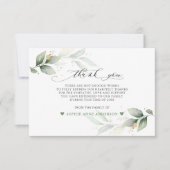 Luchtige groene eucalyptus viering van het leven bedankkaart (Voorkant)