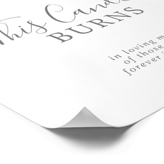 Luchtige Groene Kaars Brandt Trouw Herdenkingsbord Poster (Hoek)