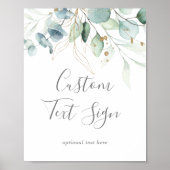 Luchtige Groene Kaarten & Cadeaus Op Maat Gemaakte Poster (Voorkant)