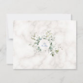 Luchtige groene marmeren foto jongen goud doopsel  bedankkaart (Achterkant)