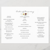 Luchtige groene zonnebloemen Bourgondië herfst bru Flyer (Achterkant)