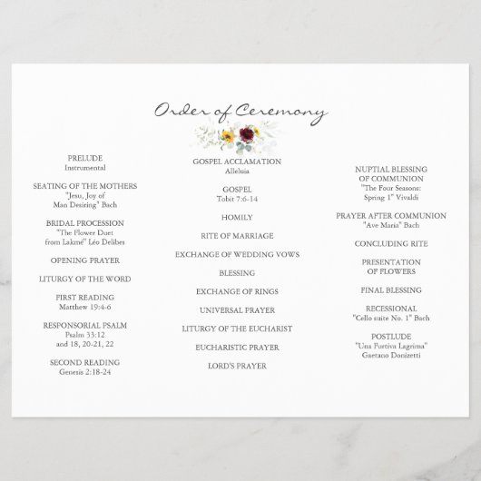 Luchtige groene zonnebloemen Bourgondië herfst bru Flyer (Achterkant)