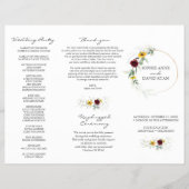 Luchtige groene zonnebloemen Bourgondië herfst bru Flyer (Voorkant)