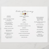 Luchtige groene zonnebloemen Bourgondië herfst bru Flyer (Achterkant)