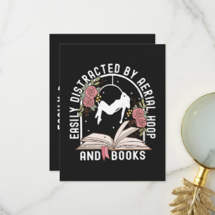 Luchtige Hoepel En Boek Waarvan Ik Gauw Afleid Bedankkaart