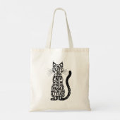 Luchtige kat, grote houding tote bag (Achterkant)