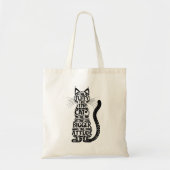 Luchtige kat, grote houding tote bag (Voorkant)