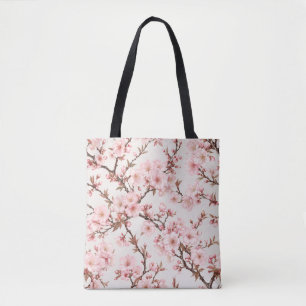 Luchtige Kersenbloesem Botanische Kunst Tote Bag