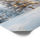 Luchtige Kerstboom in Serene Landschap Poster (Hoek)
