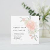 Luchtige lichte lente bloemige trouwkaart kaart (Staand voorkant)