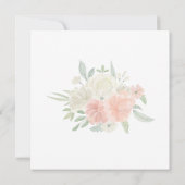 Luchtige lichte lente bloemige trouwkaart kaart (Achterkant)