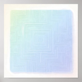 Luchtige Lichtgevende Doolhof Behang en Kunstprint Poster