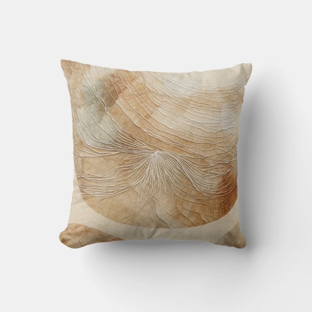 Luchtige Neutrale Natuurlijke Elementen Boheemse B Kussen (Voorkant)