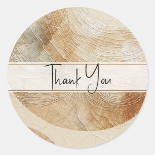 Luchtige Neutrale Natuurlijke Elementen Boheemse B Ronde Sticker