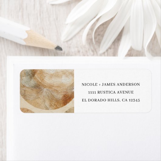 Luchtige neutrale natuurlijke elementen Bohemian B Etiket (Insitu)