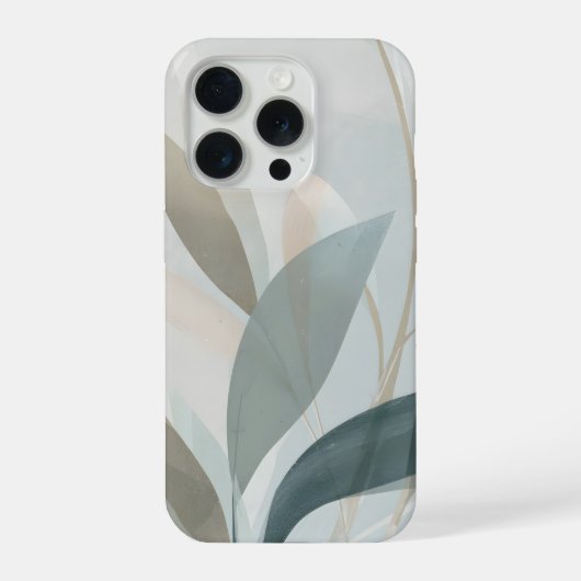 Luchtige Organische Botanische Abstracte – Zachte iPhone Hoesje (Achterkant)