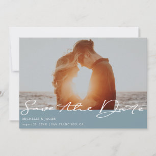 Luchtige Pastel Leisteenblauw ⎥ Foto Save The Date
