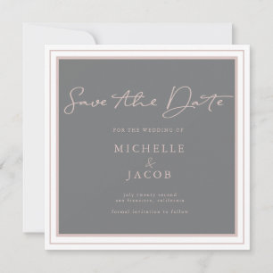 Luchtige Pastel   Vierkante Save The Date Kaart