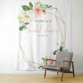 Luchtige Roze Bruidsmeisjesfeest Achtergrond Fotoh Wandkleed (In situ)