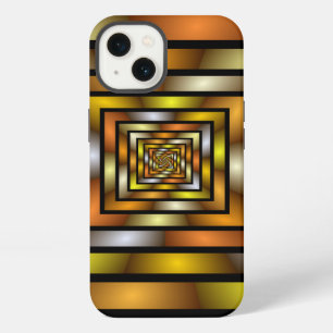 Luchtige Tunnel Kleurrijke Trippy Fractale Grafiek iPhone 13 Hoesje