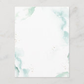 Luchtige Turquoise, Blauwe en Groene Waterverf Det Informatiekaartje (Achterkant)