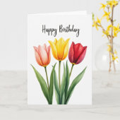 Luchtige Verjaardags Botanische Kaart (Gele Bloem)