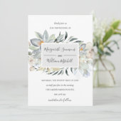 Luchtige weide zacht floraal lijst Waterverf Save The Date (Staand voorkant)