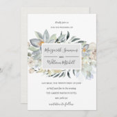 Luchtige weide zacht floraal lijst Waterverf Save The Date (Voorkant / Achterkant)