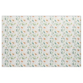 Luchtige Witte Bloemen Groene Patroon Bloesem Bloe Stof (Fat Quarter)