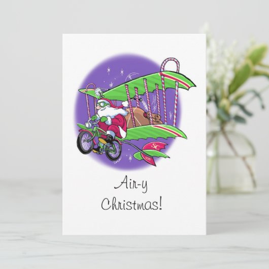 Luchtkerst Feestdagenkaart (Staand voorkant)