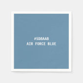 Luchtkracht Blue Hex Colour Code Napkins Servet (Voorkant)