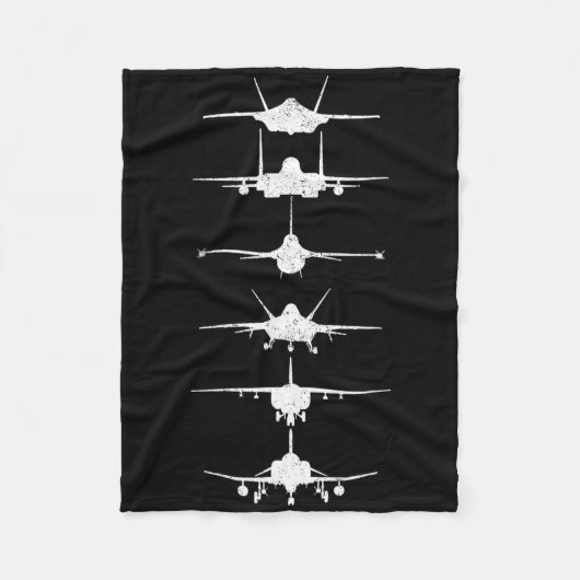 Luchtkrachtvesten F-4 F-111 F-15 F-16 F-22 F- Fleece Deken (Voorkant)