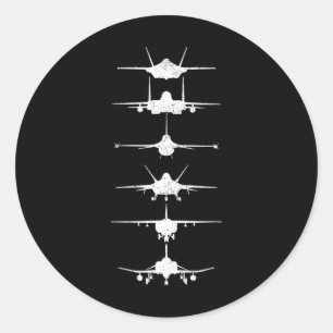 Luchtkrachtvesten F-4 F-111 F-15 F-16 F-22 F- Ronde Sticker