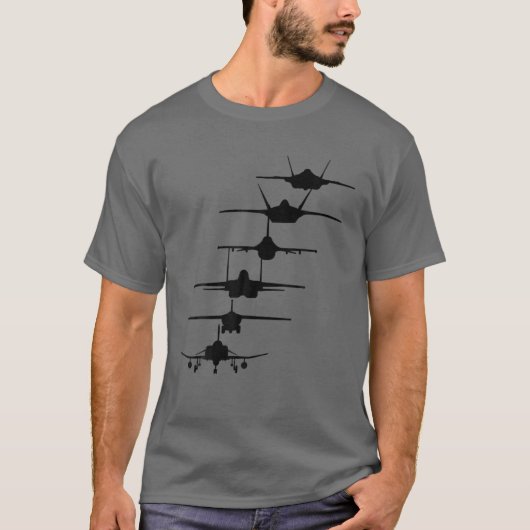 Luchtkrachtvesten F-4 F-111 F-15 F-16 F-22 F- T-shirt (Voorkant)