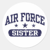 Luchtkrachtzuster Ronde Sticker (Voorkant)