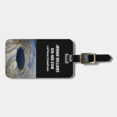 Luchtkrater Pingualuit, Quebec, Canada. Bagagelabel (Voorkant horizontaal)