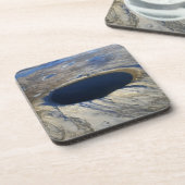 Luchtkrater Pingualuit, Quebec, Canada. Bier Onderzetter (Linkerzijde)