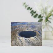 Luchtkrater Pingualuit, Quebec, Canada. Briefkaart (Staand voorkant)