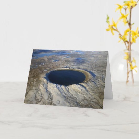 Luchtkrater Pingualuit, Quebec, Canada. Kaart (Gele Bloem)