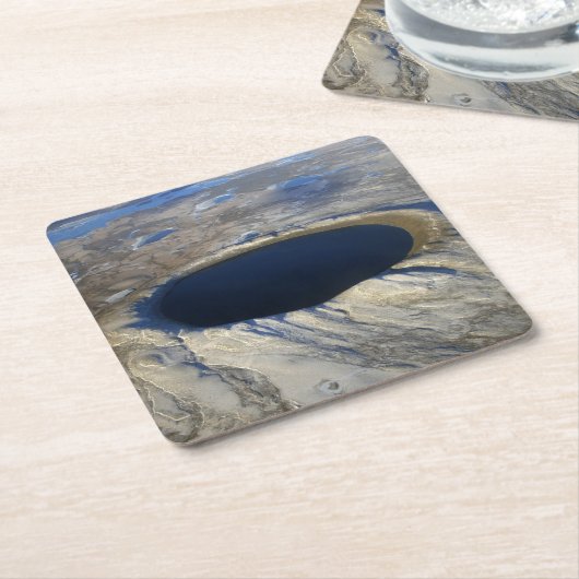 Luchtkrater Pingualuit, Quebec, Canada. Kartonnen Onderzetters (Schuin)