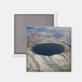 Luchtkrater Pingualuit, Quebec, Canada. Magneet (Voorkant / Achterkant)