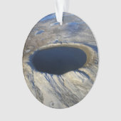 Luchtkrater Pingualuit, Quebec, Canada. Ornament (voorkant)