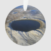 Luchtkrater Pingualuit, Quebec, Canada. Ornament (voorkant)