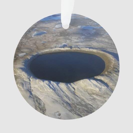 Luchtkrater Pingualuit, Quebec, Canada. Ornament (voorkant)