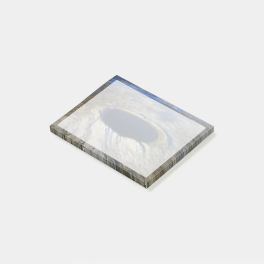 Luchtkrater Pingualuit, Quebec, Canada. Post-it® Notes (Schuin)