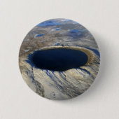 Luchtkrater Pingualuit, Quebec, Canada. Ronde Button 5,7 Cm (Voorkant)