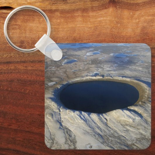 Luchtkrater Pingualuit, Quebec, Canada. Sleutelhanger (Voorkant)