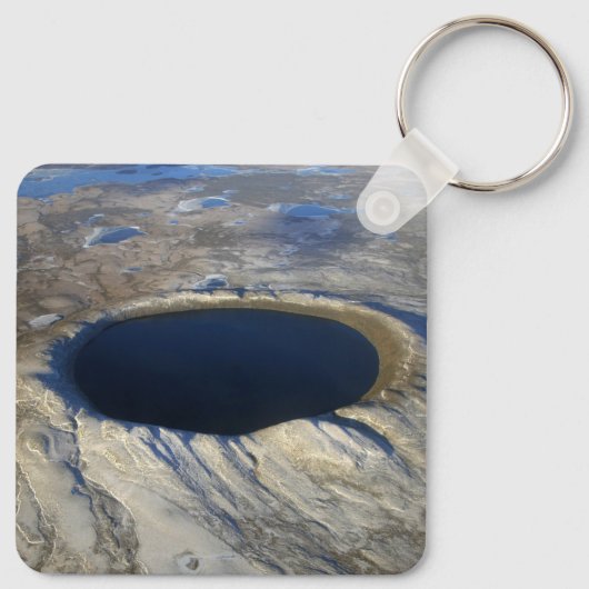 Luchtkrater Pingualuit, Quebec, Canada. Sleutelhanger (Achterkant)