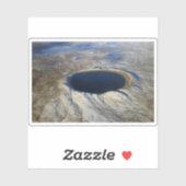 Luchtkrater Pingualuit, Quebec, Canada. Sticker (Vel)